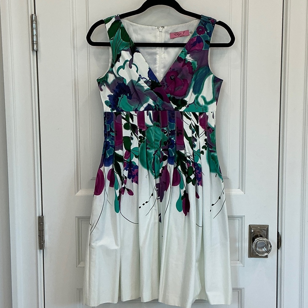 Eliza J Multicolor Floral Midi Dress